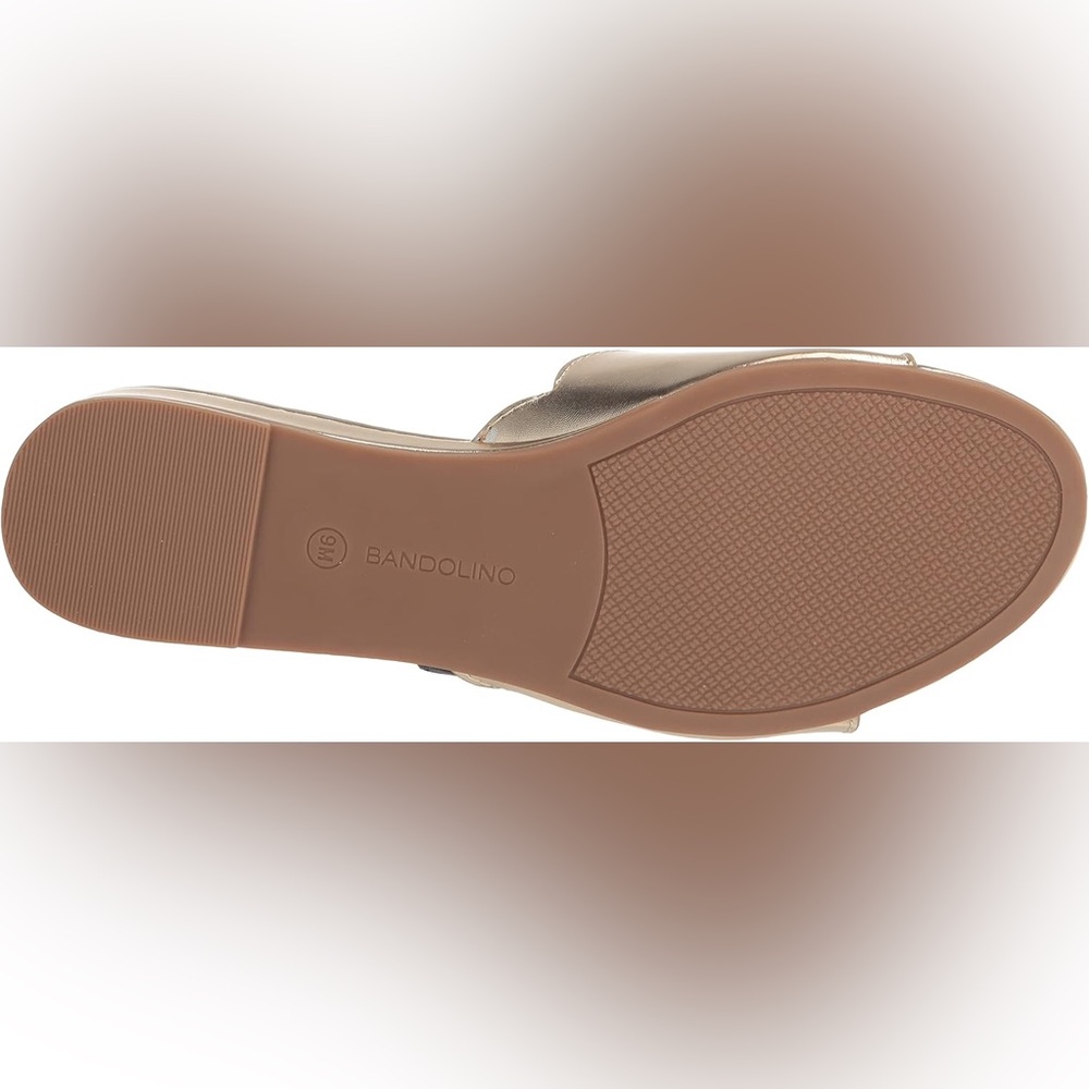 NWT Bandolino Gold Flats size 8 / sz 8 shoes / dress sandals BRAND NEW - Picture 6 of 8